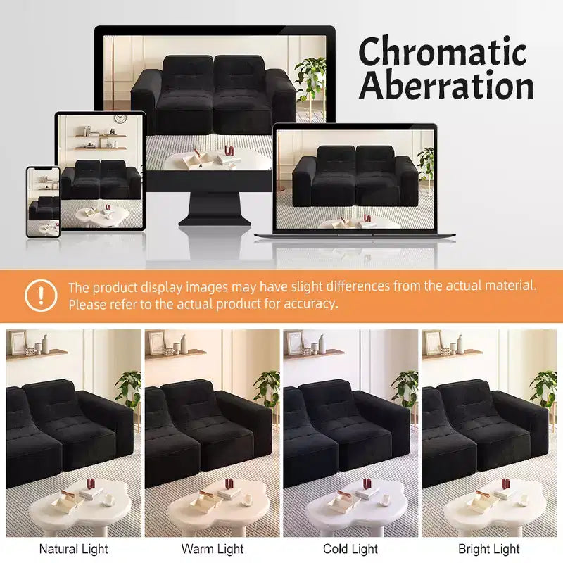 ModernLuxe Divano Sezionale Modulare, Divano a 3/5 Posti Trapuntato Rivestito in Chenille Scintillante Fai da Te con Pouf, Nessun Montaggio