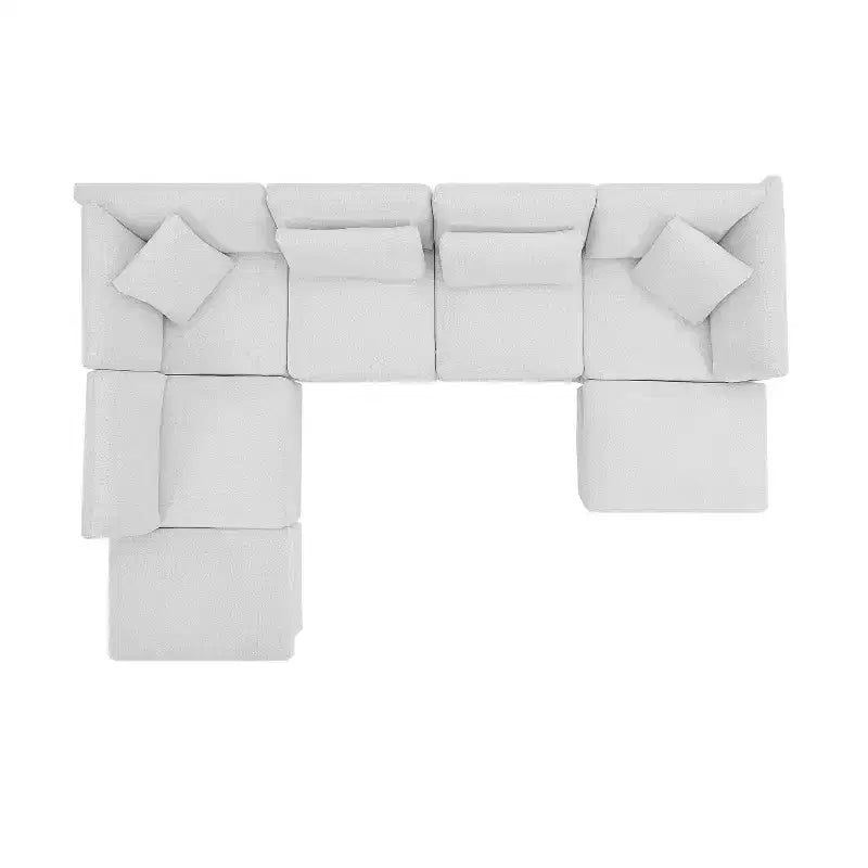 Divano componibile moderno Christopher Knight Home Blair a 7 pezzi reversibile con 2 pouf