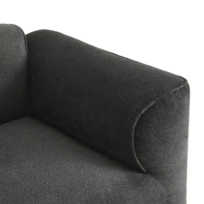 Divano da salotto di lusso a 4 posti in velluto Clihome con pouf mobile, divano imbottito