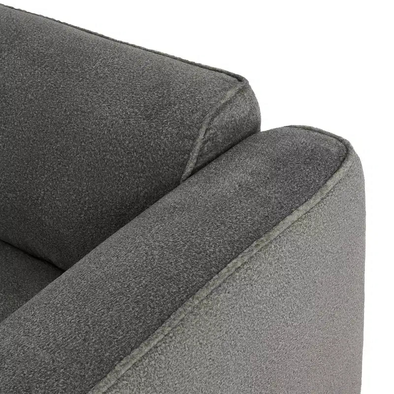 Divano da salotto di lusso a 4 posti in velluto Clihome con pouf mobile, divano imbottito