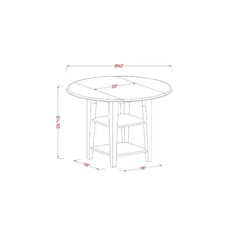 Set da pranzo rotondo 3 pz con tavolo da 20/42 pollici e 2 sedie in lino - Tessuto beige