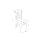 Set da pranzo moderno 3 pezzi - Tavolo rotondo e 2 sedie - Finitura bianco lino