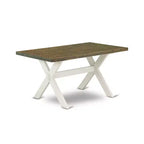 Tavolo da pranzo HomeStock in rovere naturale con 1 panca e 4 sedie, 6 pezzi