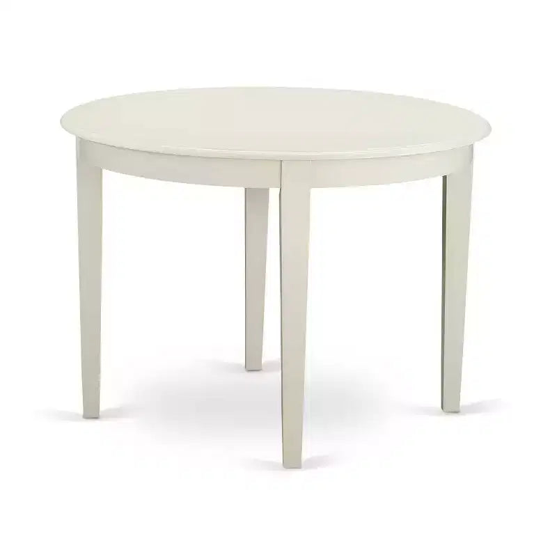 Set da pranzo da 3 pezzi - Tavolo da cucina e 2 sedie - Piccolo tavolo rotondo - Bianco lino e azzurro baby