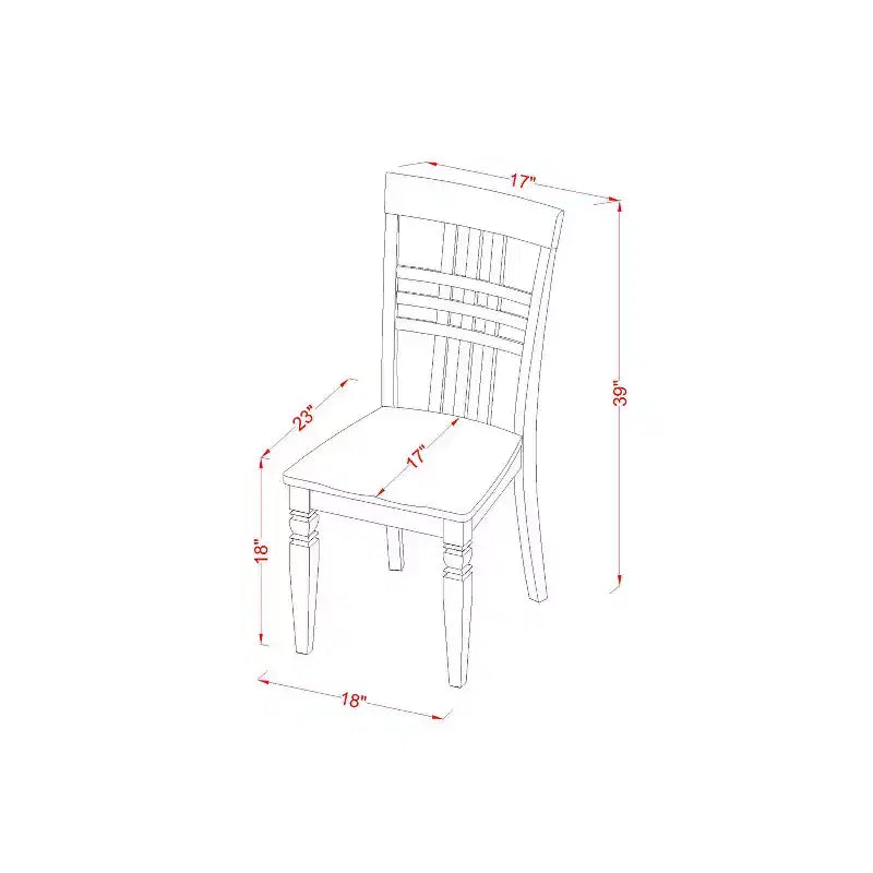 Set tavolo da pranzo rotondo - Set da cucina da 5 pezzi con sedie - Tavolo da 42 pollici, finitura nero e ciliegio