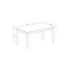 Set da pranzo mediterraneo 7 pezzi - Tavolo e 6 sedie - 36x60 pollici - Finitura nera - HomeStock