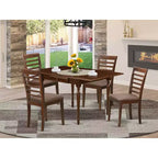 Set da pranzo 5 pezzi in legno tavolo e sedie - Set da pranzo con tavolo a ribalta finitura mogano