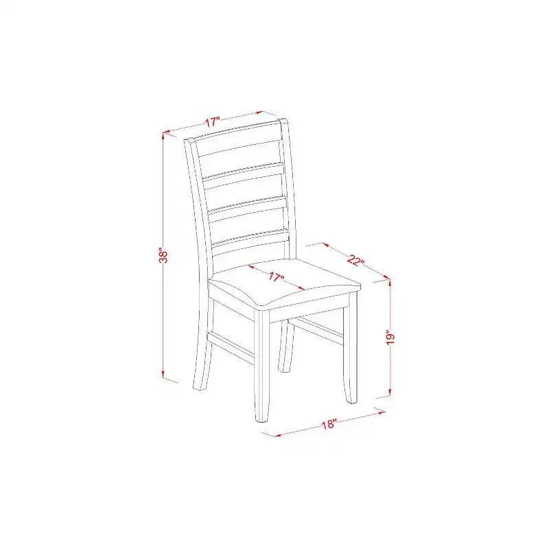 Set da pranzo 5 pezzi - Tavolo da cucina rotondo e 4 sedie - Set da pranzo in stile costiero - Tavolo da 106,68 cm