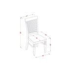 Tavolo da pranzo HomeStock in 7 pezzi con ripiano in legno massiccio finitura Panna e Ciliegio con 6 sedie