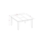 HomeStock set quadrato da pranzo da 5 pezzi con piano in legno massello e finitura marrone sella, con 4 sedie