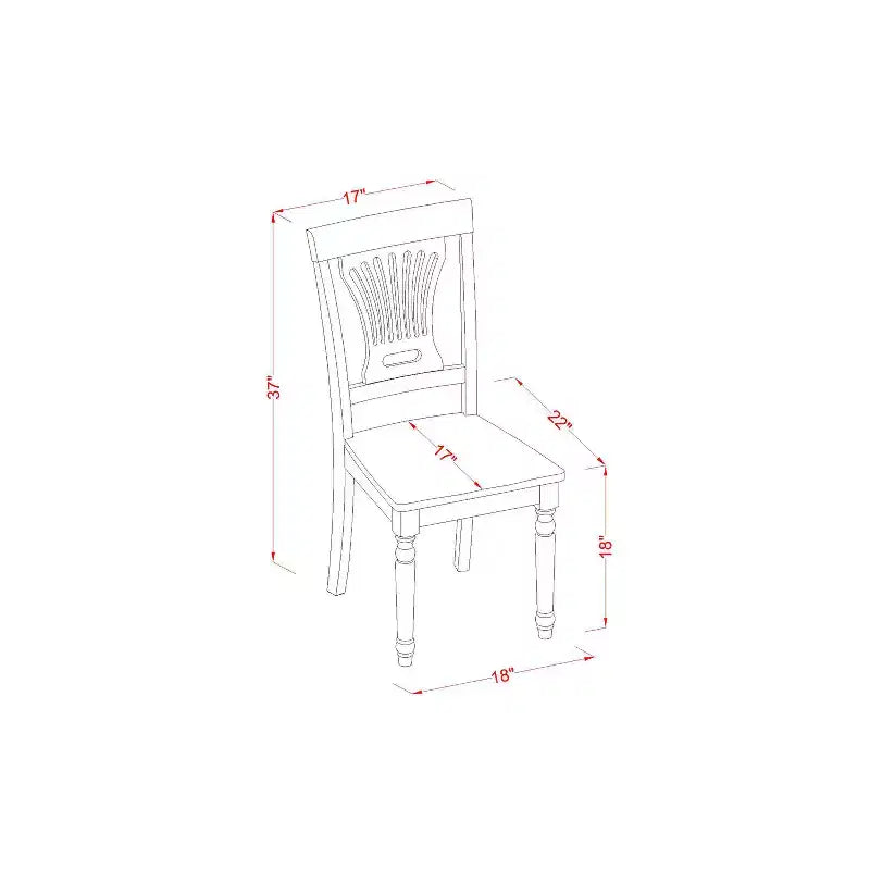 HomeStock set quadrato da pranzo da 5 pezzi con piano in legno massello e finitura marrone sella, con 4 sedie