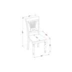 HomeStock set quadrato da pranzo da 5 pezzi con piano in legno massello e finitura marrone sella, con 4 sedie