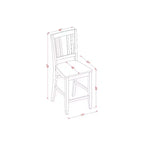 Set da pranzo ad altezza bancone - Set tavolo e sedie in 3 pezzi - Set da cucina moderno in stile pub - Tavolo da 30x48 pollici