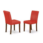 Vintage Kitchen Table Set - 36 Inch Square Table with 2 Parsons Chairs - Retro Dining Set
