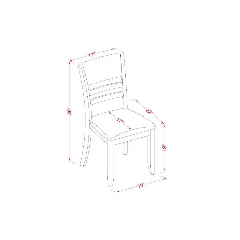 HomeStock Tavolo da Pranzo Quadrato 7 Pezzi con Finitura Cappuccino e Piano in Legno Massello con 6 Sedie