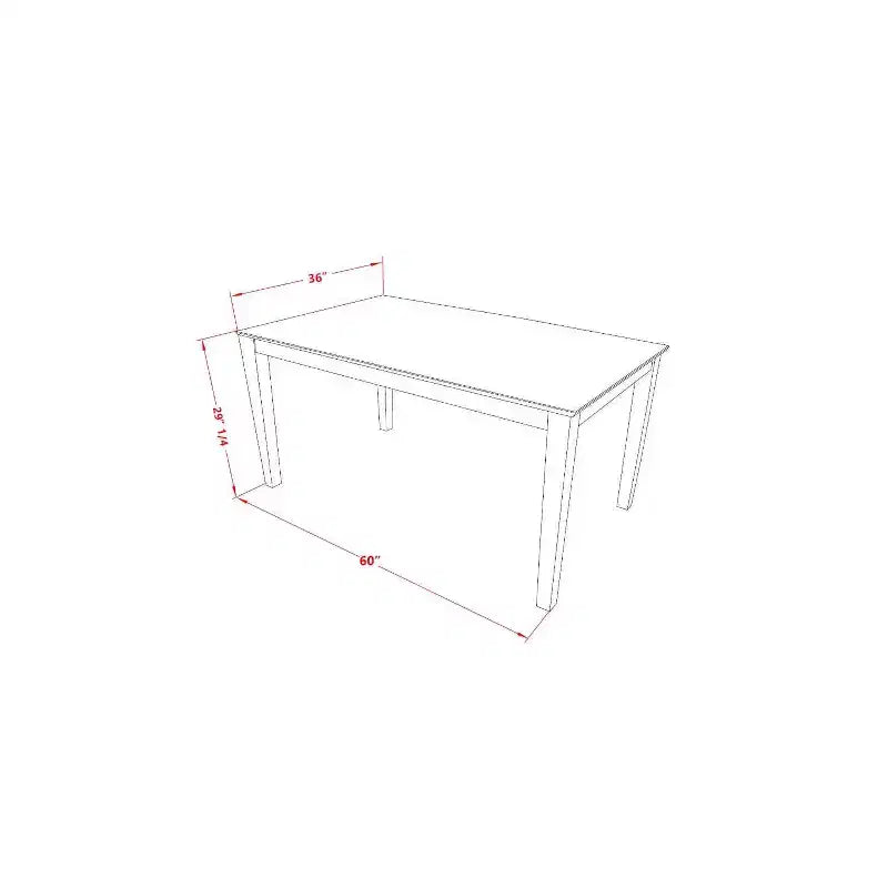 Set da pranzo 5 pezzi - Tavolo da pranzo e sedie in legno - Stile rustico bianco lino
