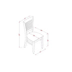 Set da pranzo 5 pezzi - Tavolo da pranzo e sedie in legno - Stile rustico bianco lino