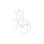 HomeStock Set sala da pranzo in legno massello con piano nero e ciliegio, 5 pezzi, con 4 sedie