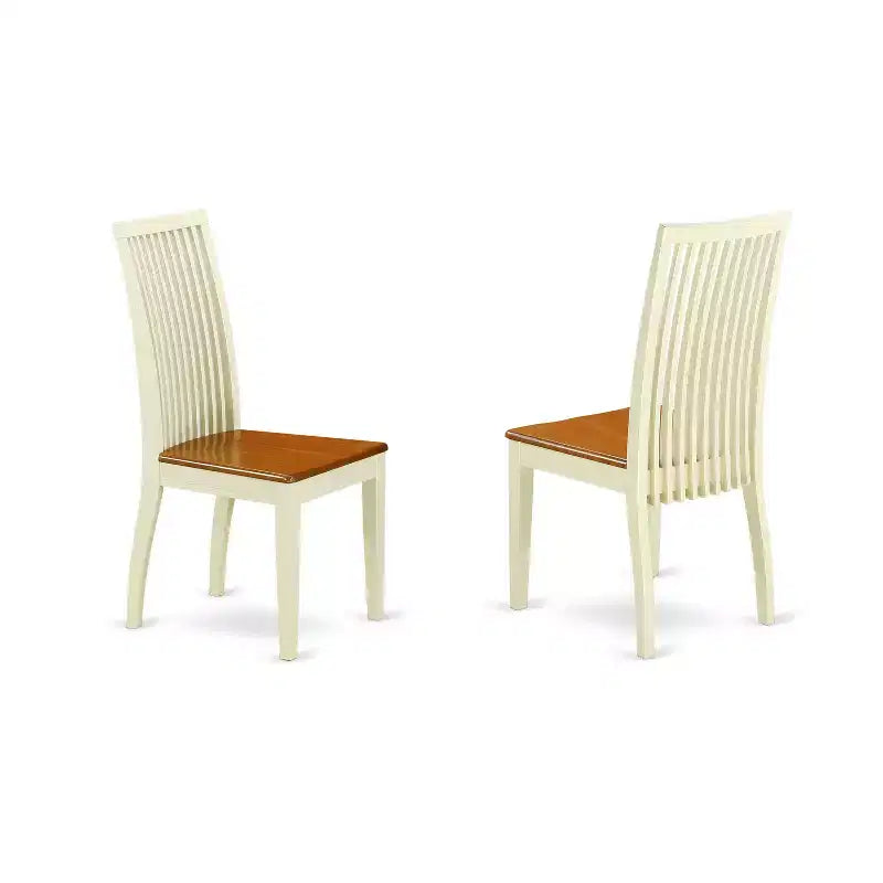 Set Tavolo Cucina Rotondo con 4 Sedie - Set Sala da Pranzo da 42 Pollici - Finitura Ciliegio Color Lattemiele