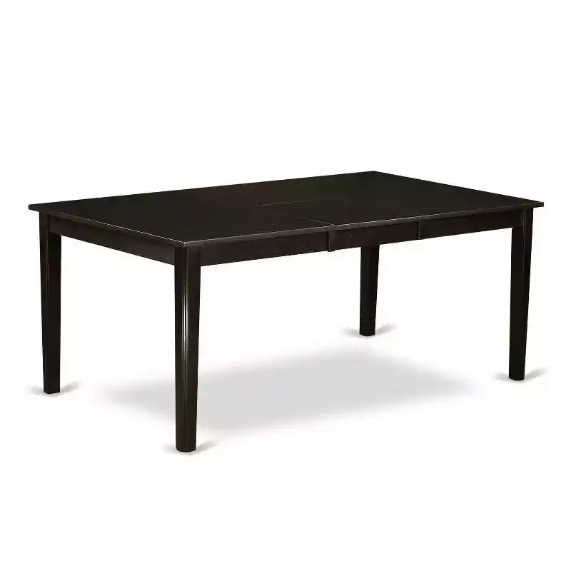Gothic Glamour Dining Set - Table with Leaf & 6 Chairs - Elegant Cappuccino Finish