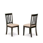 Gothic Glamour Dining Set - Table with Leaf & 6 Chairs - Elegant Cappuccino Finish