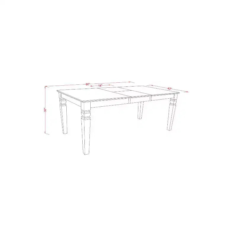 HomeStock Tavolo da Pranzo 5 Pezzi con Piano in Legno Massello Finitura Color Latticello e Ciliegio e 4 Sedie