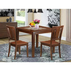 Set tavolo da pranzo rustico - Tavolo quadrato e 2 sedie - Legno massello, design floreale - Accogliente sala da pranzo o cucina