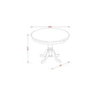 HomeStock 5-Piece Black Finish Solid Wood Top Dining table with 4 Chairs with Slat Back