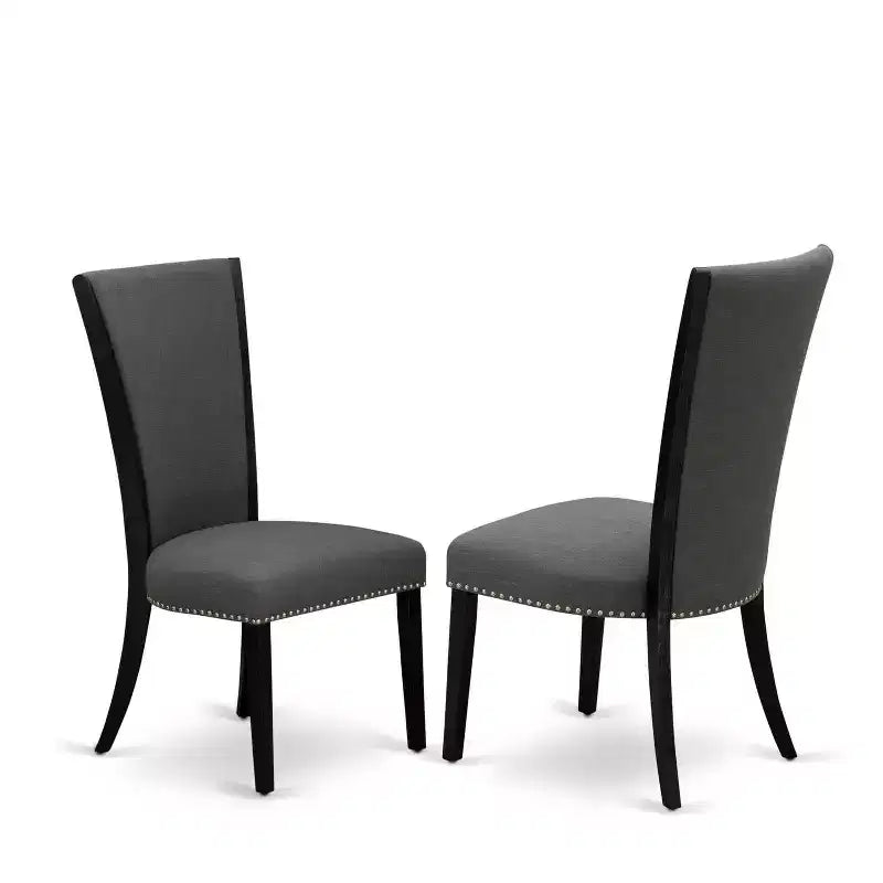 HomeStock Tavolo da pranzo rettangolare a 6 pezzi in legno massello con finitura Jacobean anticata, con 1 panca e 4 sedie