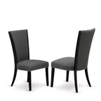 HomeStock Tavolo da pranzo rettangolare a 6 pezzi in legno massello con finitura Jacobean anticata, con 1 panca e 4 sedie