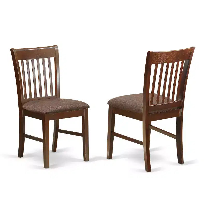 HomeStock, tavolo da pranzo rettangolare a 5 pezzi in legno massello con finitura mogano, 2 panche, 2 sedie