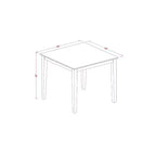 Set da pranzo da cucina per 4 persone - Set tavolo e sedie da 5 pezzi - Sedie in tessuto di lino - Finitura rovere 36x36 pollici