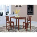 Esszimmergarnitur in Tresenhöhe - 3-teiliges Tisch- und Stuhlset - Modernes Küchen-Pub-Set - Tisch 30x48 Inch