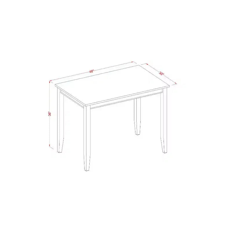 Esszimmergarnitur in Tresenhöhe - 3-teiliges Tisch- und Stuhlset - Modernes Küchen-Pub-Set - Tisch 30x48 Inch