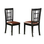 Set Sala da Pranzo Gotica 7pz - Tavolo Ciliegio e 6 Sedie - Set Dinette in Legno Massello