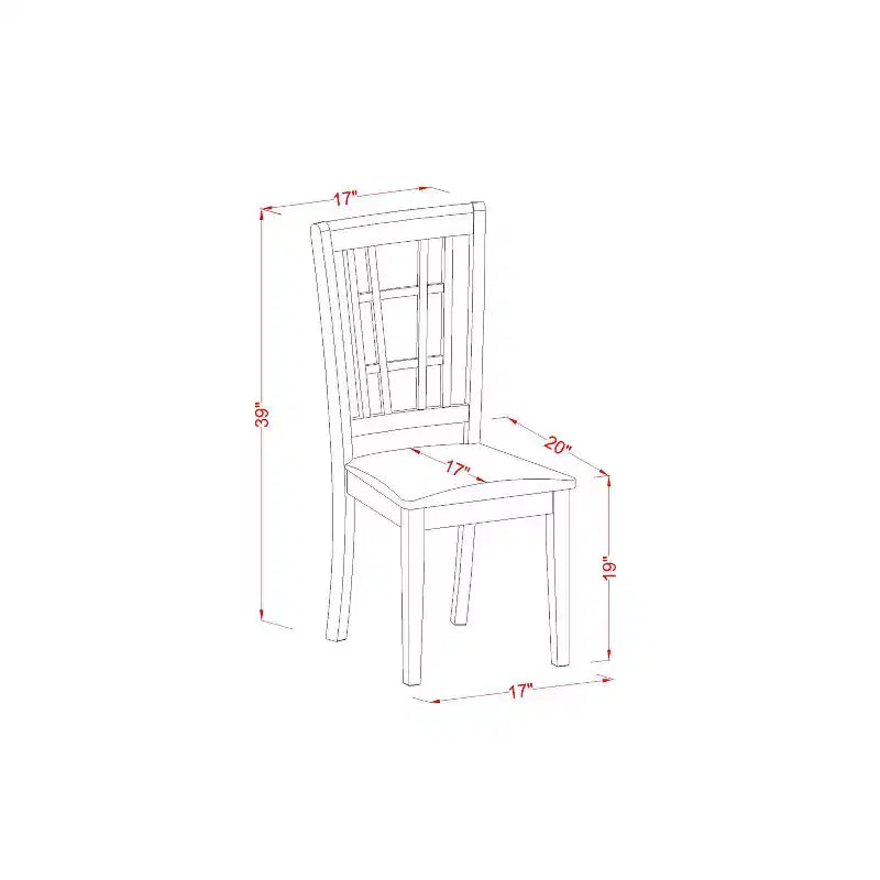 Set Sala da Pranzo Gotica 7pz - Tavolo Ciliegio e 6 Sedie - Set Dinette in Legno Massello