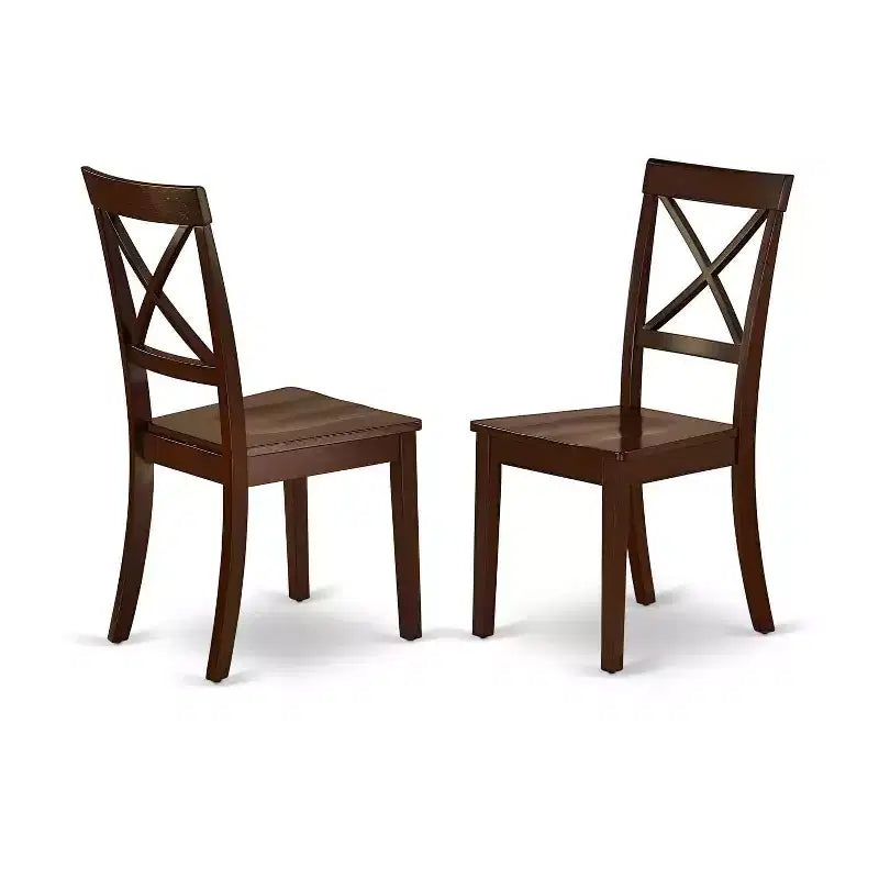 Set da pranzo vintage per cucina - Tavolo con prolunga a farfalla e 2 sedie - Finitura mogano 32x54 pollici