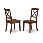 Set da pranzo vintage per cucina - Tavolo con prolunga a farfalla e 2 sedie - Finitura mogano 32x54 pollici
