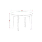 Set da pranzo Nordic Kitchen - Set tavolo e sedie da 5 pezzi - Legno massello - Finitura color cappuccino - Tavolo rotondo per 4 persone
