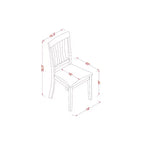 Set da pranzo Nordic Kitchen - Set tavolo e sedie da 5 pezzi - Legno massello - Finitura color cappuccino - Tavolo rotondo per 4 persone