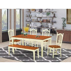 Set da pranzo Hollywood Regency - Tavolo e sedie da cucina - Elegante arredamento per sala da pranzo