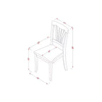 HomeStock Set da Pranzo Rotondo da 3 Pezzi, Tavolo con Piano in Legno Massello Finitura Nera e Ciliegio e 2 Sedie