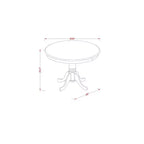 Set Tavolo da Pranzo Rotondo con 2 Sedie - Set Tavolo da Pranzo Moderno in Rovere