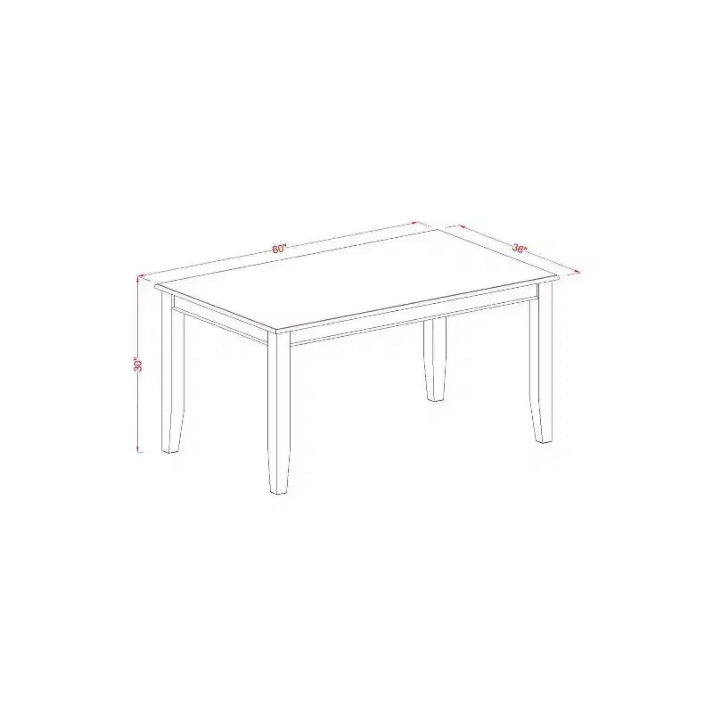HomeStock Set da pranzo 6 pezzi, tavolo rettangolare con piano in legno massello e finitura nera, 1 panca, 4 sedie