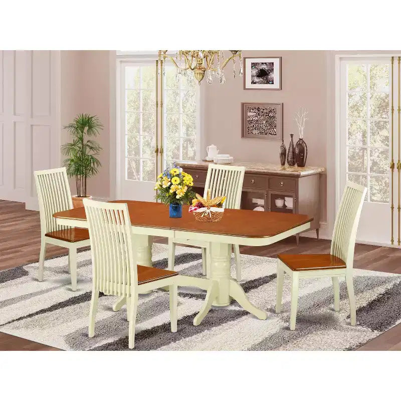 Set da Pranzo 5 Pezzi - Tavolo da Cucina e 4 Sedie - Set Sala da Pranzo Moderno