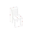 Set da pranzo 5 pezzi - Tavolo e sedie quadrati - Finitura mogano - Set per cucina e sala da pranzo