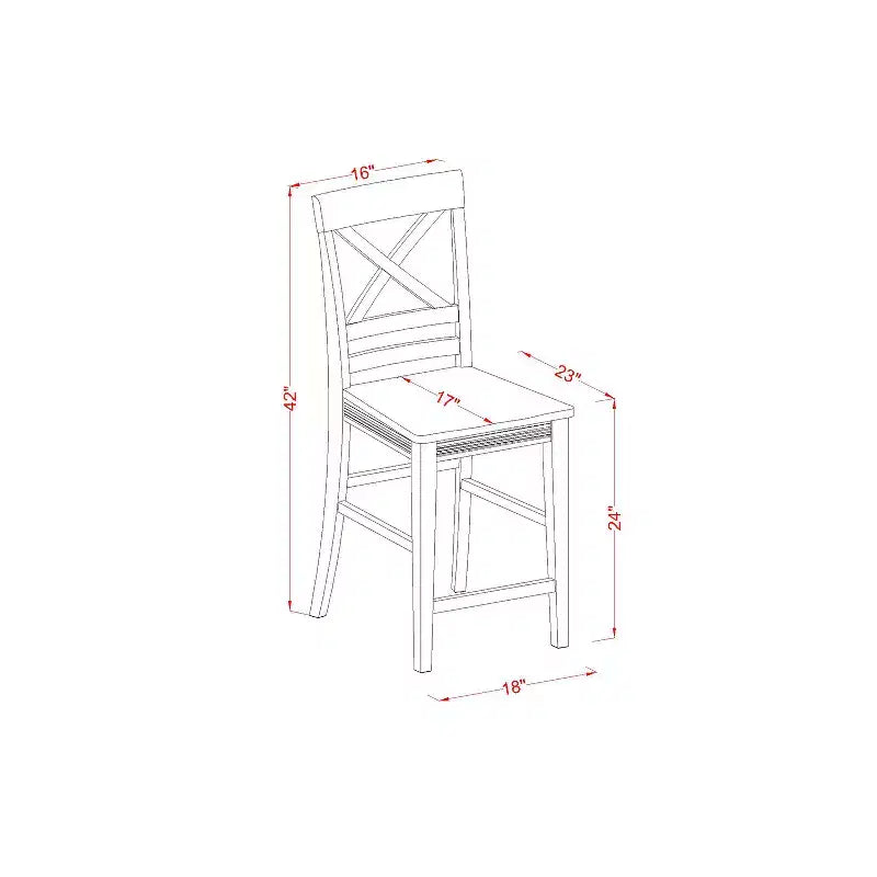 Set da Pranzo Altezza Bancone - Set Tavolo e Sedie da 9 Pezzi - Mobili Moderni Altezza Bar