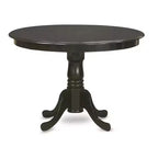 Set da pranzo rotondo 3 pz - tavolo da 42 pollici e 2 sedie Parson - finitura cappuccino - tessuto lino - sala da pranzo per la casa
