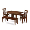 Dinette Set 7 Pc - Small Space Dining Table & 6 Chairs - Wood Dining Room Set