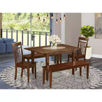 Set da pranzo 7 pz - Tavolo da pranzo salvaspazio e 6 sedie - Set da pranzo in legno